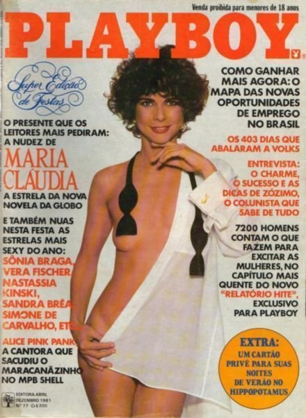 Maria Claudia pelada na playboy – Dezembro de 1981