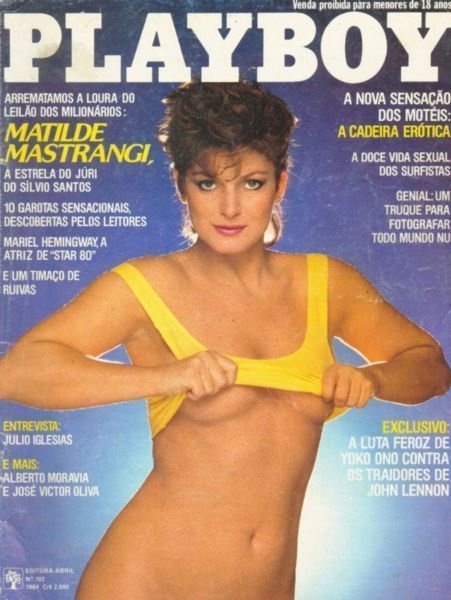 Matilde Mastrangi pelada na playboy – Fevereiro de 1984