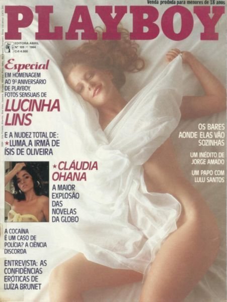Lucinha Lins pelada na playboy – Agosto de 1984