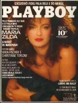 Maria Zilda pelada na playboy – Agosto de 1985