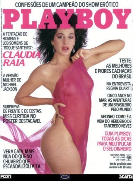 Cláudia Raia pelada na playboy – Setembro de 1985