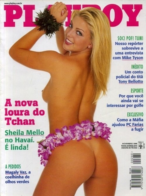 Sheila Mello pelada na capa da playboy de 1998